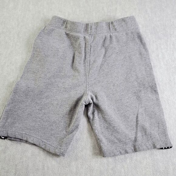 Abercrombie Shorts Boys 11 12 Grey Drawstring Logo Tape Fleece Bermuda Active Sh - Picture 2 of 7